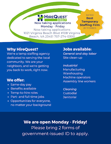 agencia de empleo en Virginia Beach